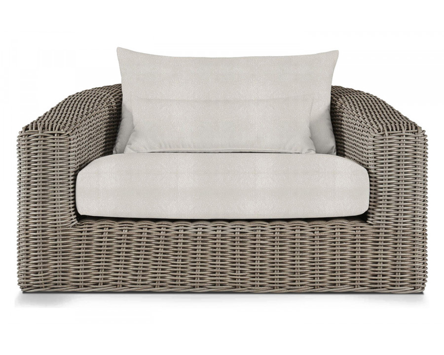 Harbour Barcelona Lounge Chair - Wicker Taupe, Riviera Ivory