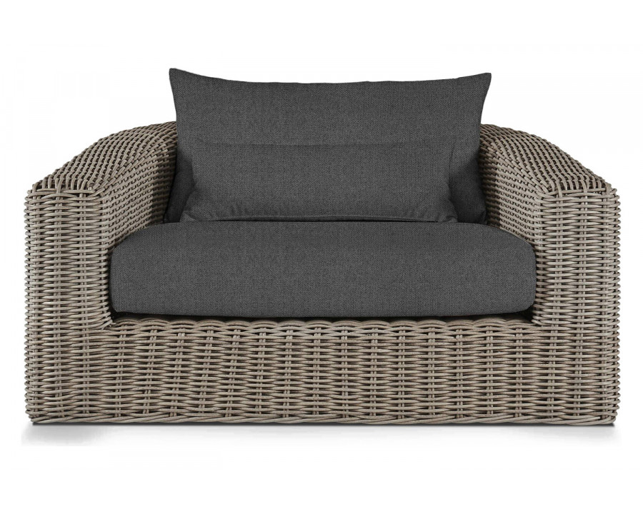 Harbour Barcelona Lounge Chair - Wicker Taupe, Siesta Slate