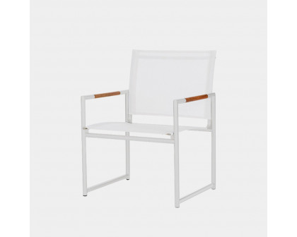 Harbour Breeze Club Chair - Aluminum White, Batyline White