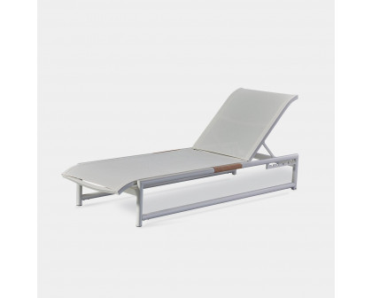 Harbour Breeze Sun Lounge - Aluminum White, Batyline White