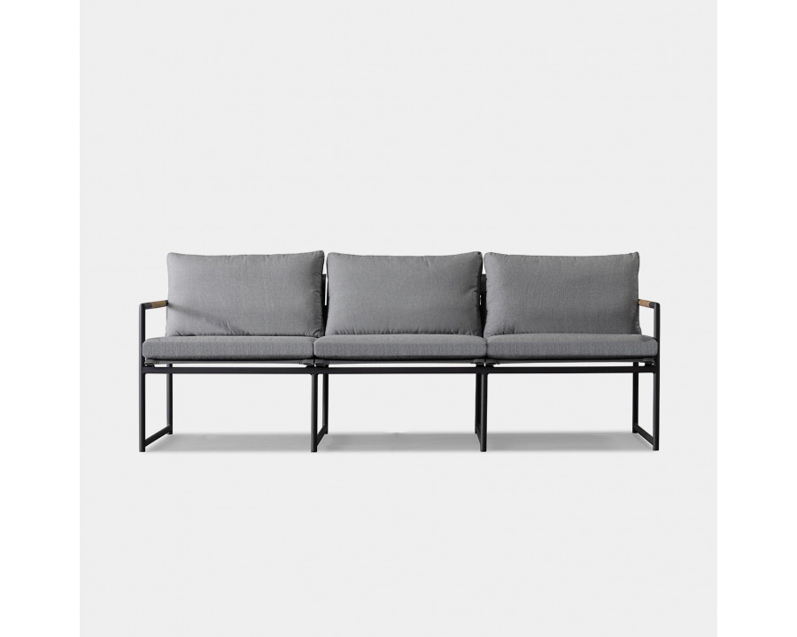 Harbour Breeze 3 Seat Sofa - Aluminum Asteroid, Lisos Grafito, Batyline Silver