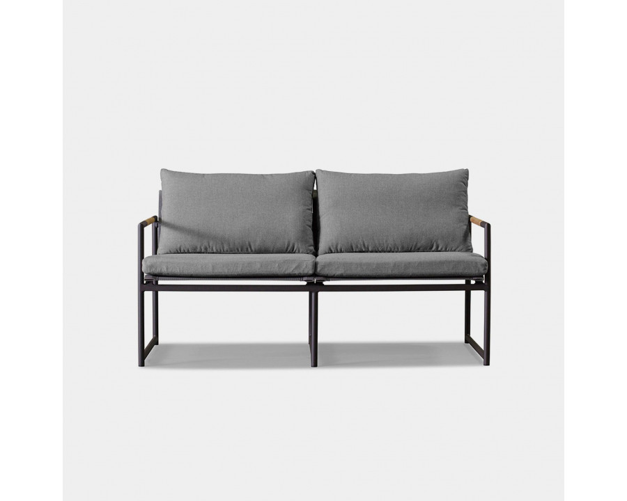 Harbour Breeze 2 Seat Sofa - Aluminum Asteroid, Lisos Grafito, Batyline Silver