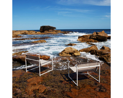 Harbour Breeze Lounge Chair - Aluminum Asteroid, Siesta Indigo, Batyline Silver