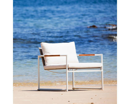 Harbour Breeze Lounge Chair - Aluminum Asteroid, Siesta Indigo, Batyline Silver