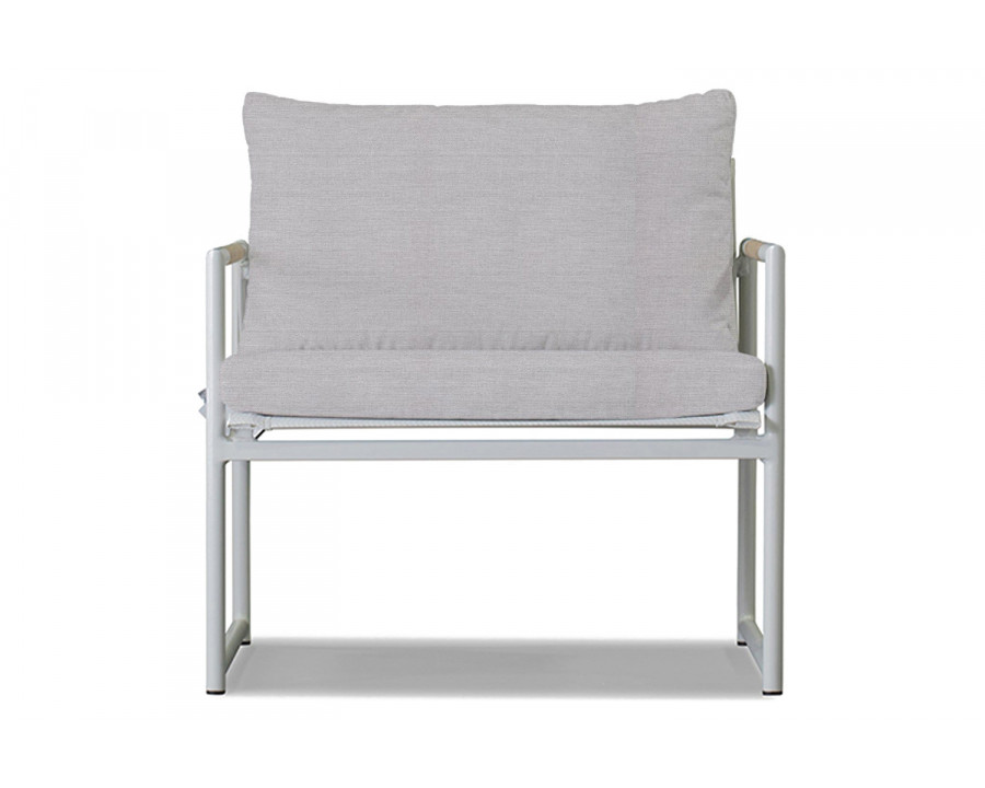 Harbour Breeze Lounge Chair - Aluminum White, Panama Cloud