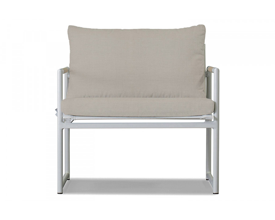 Harbour Breeze Lounge Chair - Aluminum White, Panama Marble