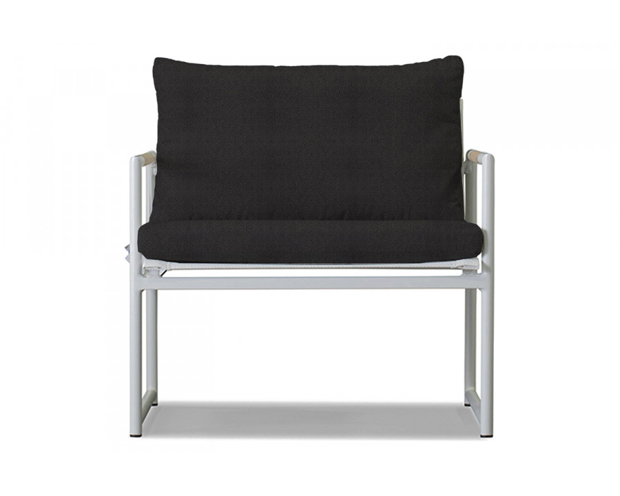 Harbour Breeze Lounge Chair - Aluminum White, Riviera Slate