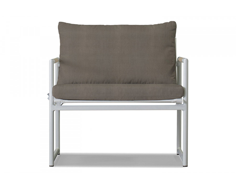 Harbour Breeze Lounge Chair - Aluminum White, Riviera Stone