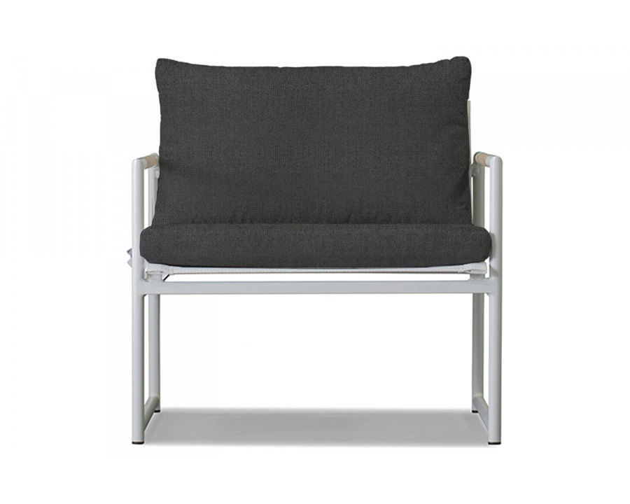 Harbour Breeze Lounge Chair - Aluminum White, Siesta Slate