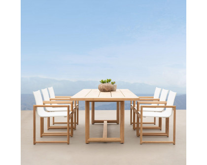 Harbour Breeze Xl Teak Dining Chair - Teak Natural, Batyline Black