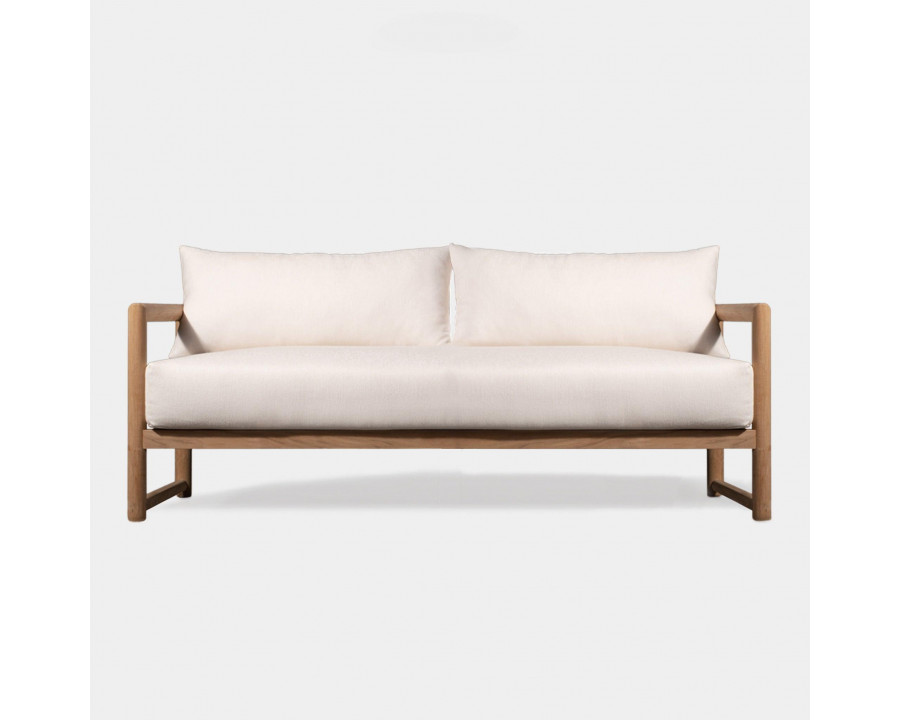 Harbour Breeze Xl Teak 2 Seat Sofa - Teak Natural, Lisos Grafito