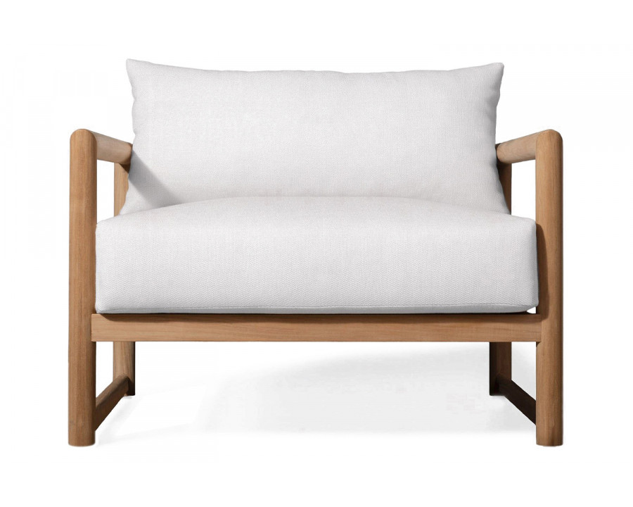 Harbour Breeze Xl Teak Lounge Chair - Teak Natural, Panama Blanco