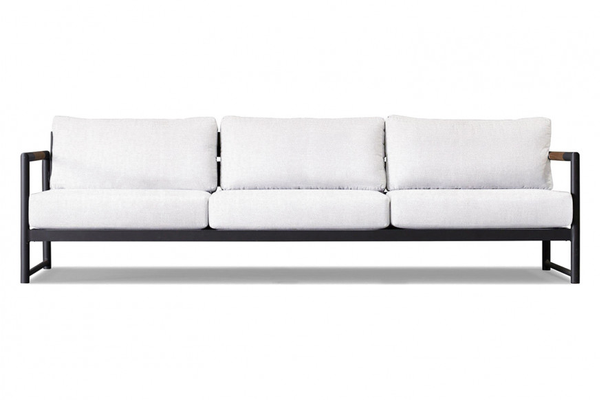 Harbour™ Breeze Xl 3 Seat Sofa - Aluminum Asteroid, Panama Blanco