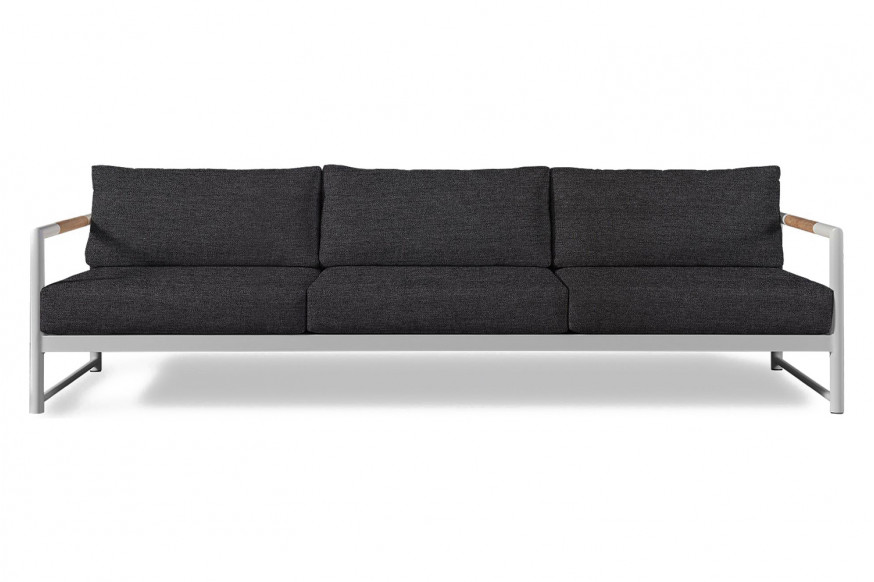 Harbour™ Breeze Xl 3 Seat Sofa - Aluminum White, Lisos Grafito