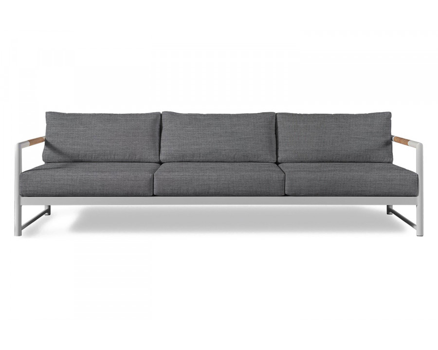 Harbour Breeze Xl 3 Seat Sofa - Aluminum White, Lisos Piedra