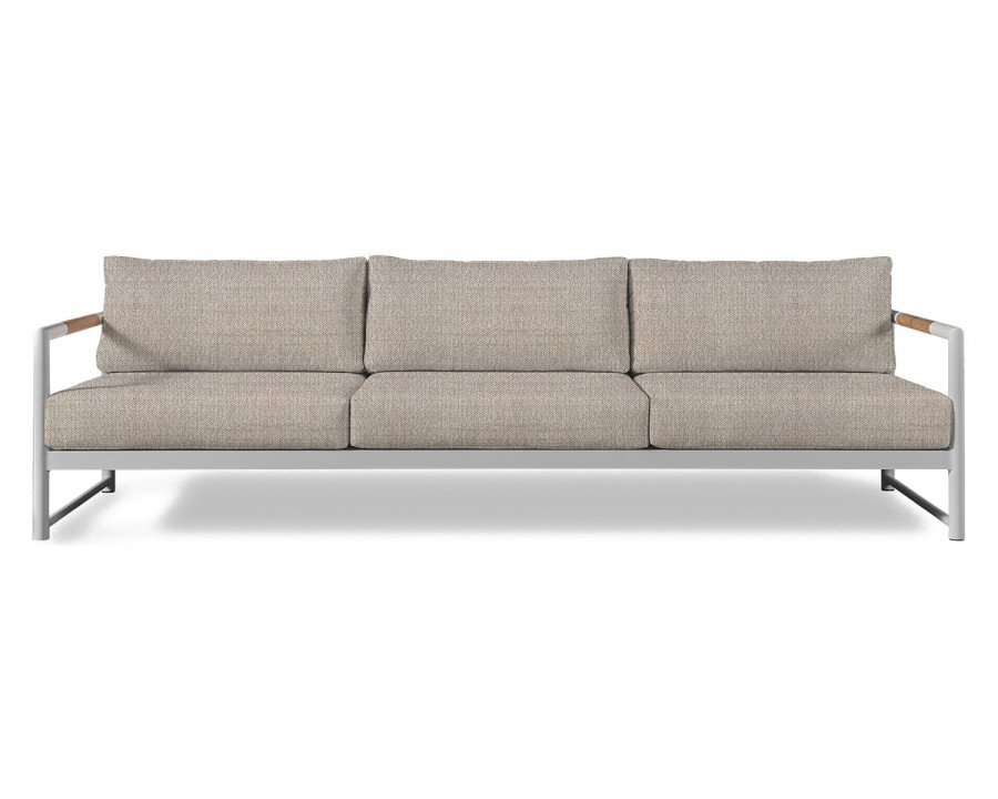 Harbour Breeze Xl 3 Seat Sofa - Aluminum White, Siesta Taupe