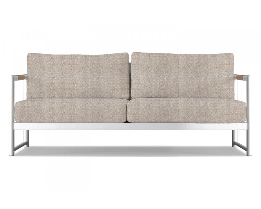 Harbour Breeze Xl 2 Seat Sofa - Aluminum White, Siesta Taupe