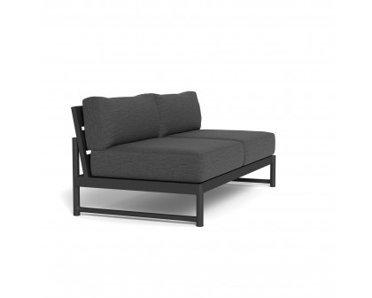 Harbour Breeze Xl 2 Seat Armless Sofa - Aluminum Asteroid, Lisos Grafito