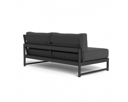 Harbour Breeze Xl 2 Seat Armless Sofa - Aluminum Asteroid, Lisos Grafito