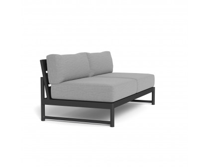 Harbour Breeze Xl 2 Seat Armless Sofa - Aluminum Asteroid, Lisos Piedra