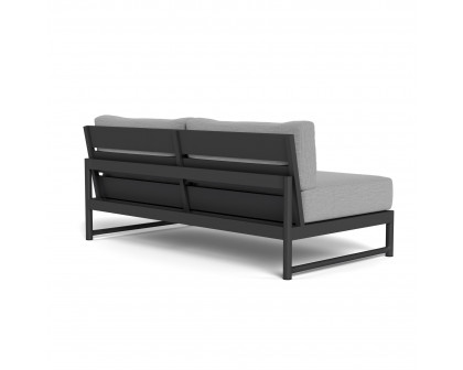 Harbour Breeze Xl 2 Seat Armless Sofa - Aluminum Asteroid, Lisos Piedra