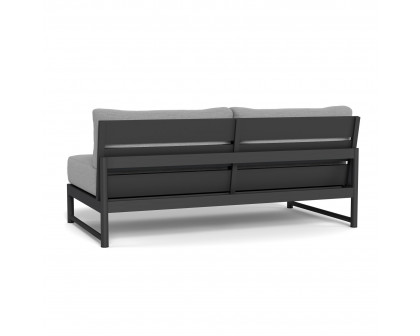 Harbour Breeze Xl 2 Seat Armless Sofa - Aluminum Asteroid, Lisos Piedra