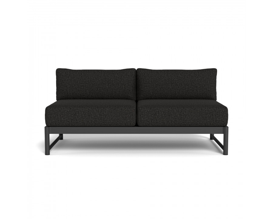 Harbour Breeze Xl 2 Seat Armless Sofa - Aluminum Asteroid, Copacabana Midnight