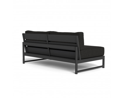 Harbour Breeze Xl 2 Seat Armless Sofa - Aluminum Asteroid, Copacabana Midnight