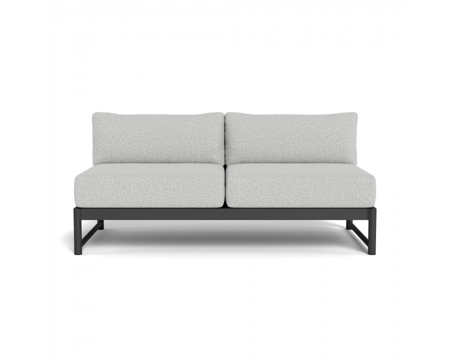 Harbour Breeze Xl 2 Seat Armless Sofa - Aluminum Asteroid, Copacabana Sand