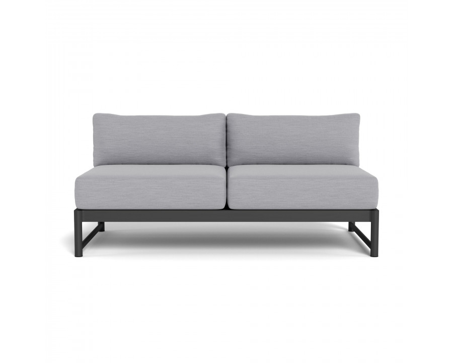 Harbour Breeze Xl 2 Seat Armless Sofa - Aluminum Asteroid, Panama Cloud