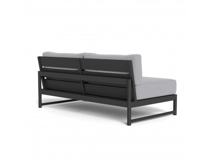 Harbour Breeze Xl 2 Seat Armless Sofa - Aluminum Asteroid, Panama Cloud