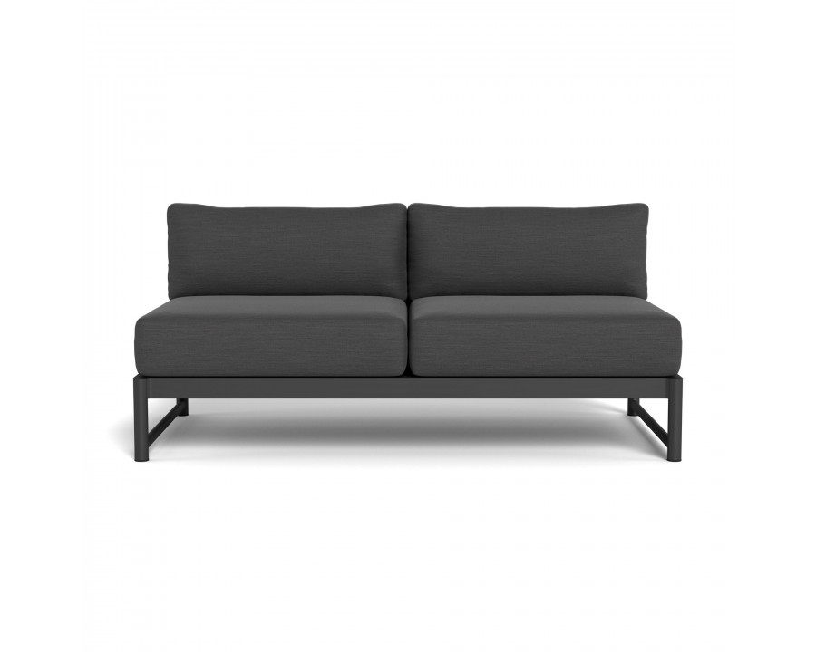 Harbour Breeze Xl 2 Seat Armless Sofa - Aluminum Asteroid, Panama Grafito