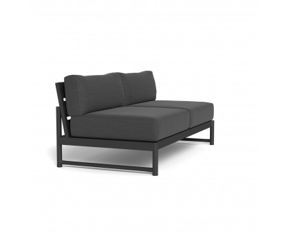 Harbour Breeze Xl 2 Seat Armless Sofa - Aluminum Asteroid, Panama Grafito