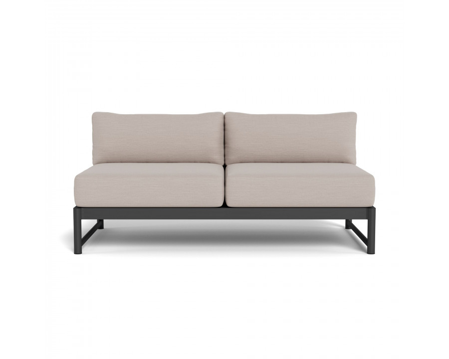 Harbour Breeze Xl 2 Seat Armless Sofa - Aluminum Asteroid, Panama Marble