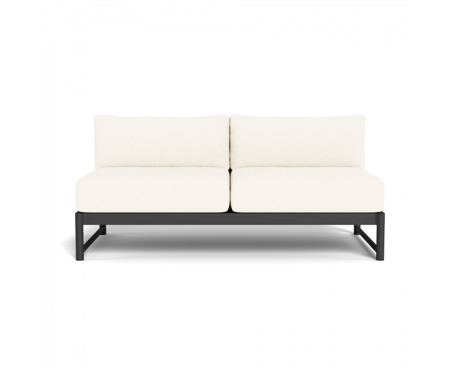 Harbour Breeze Xl 2 Seat Armless Sofa - Aluminum Asteroid, Riviera Ivory