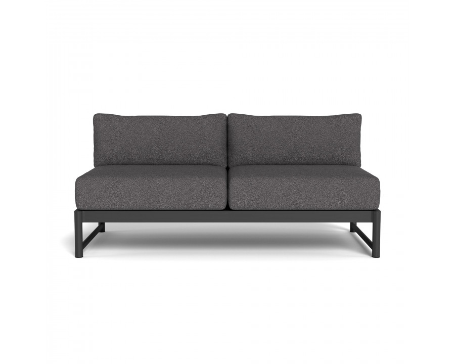 Harbour Breeze Xl 2 Seat Armless Sofa - Aluminum Asteroid, Riviera Slate