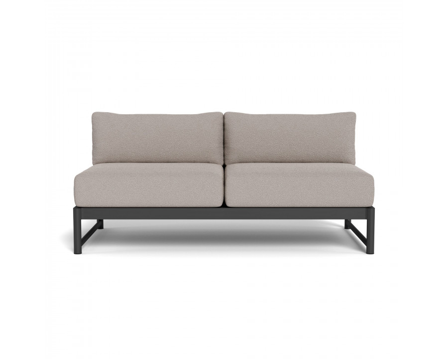 Harbour Breeze Xl 2 Seat Armless Sofa - Aluminum Asteroid, Riviera Stone