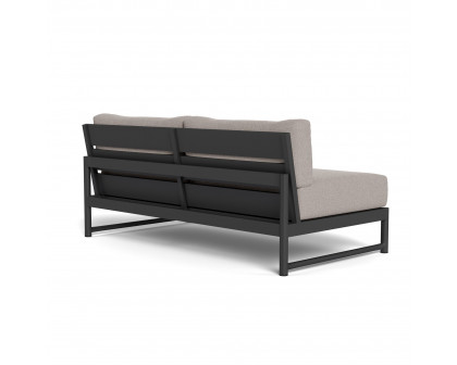 Harbour Breeze Xl 2 Seat Armless Sofa - Aluminum Asteroid, Riviera Stone