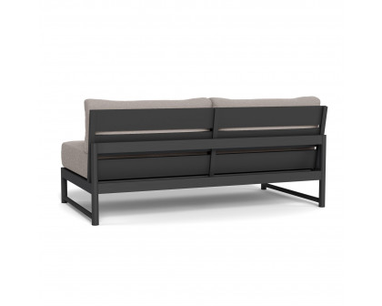 Harbour Breeze Xl 2 Seat Armless Sofa - Aluminum Asteroid, Riviera Stone