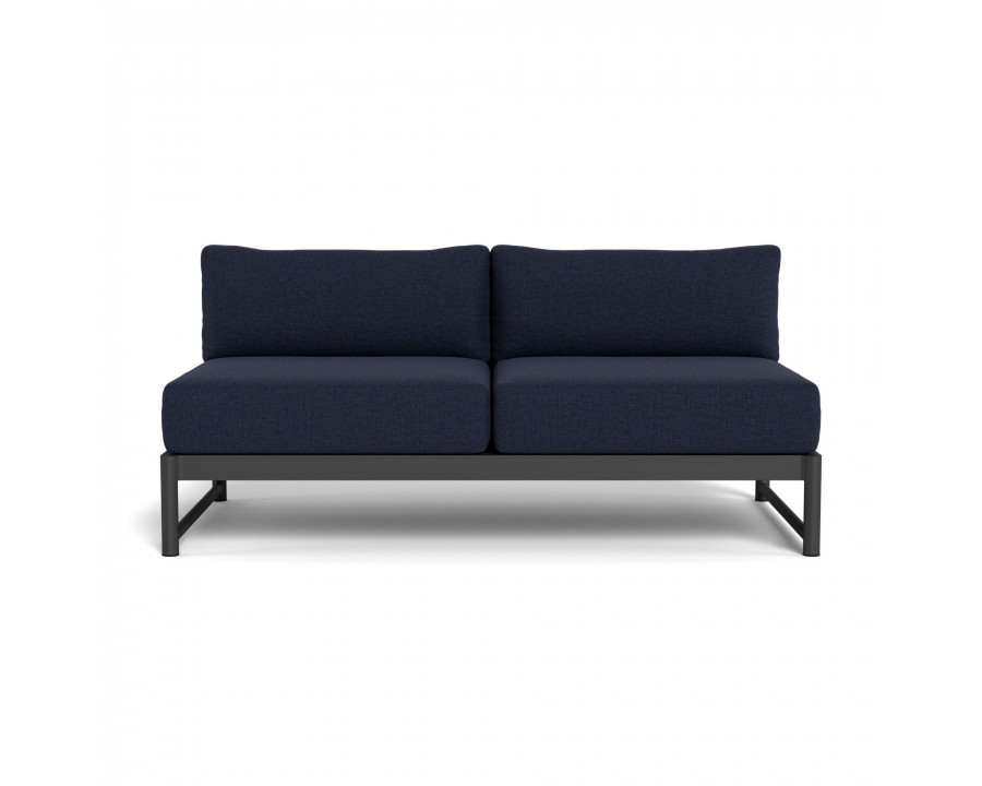 Harbour Breeze Xl 2 Seat Armless Sofa - Aluminum Asteroid, Siesta Indigo