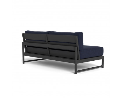 Harbour Breeze Xl 2 Seat Armless Sofa - Aluminum Asteroid, Siesta Indigo