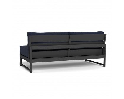 Harbour Breeze Xl 2 Seat Armless Sofa - Aluminum Asteroid, Siesta Indigo