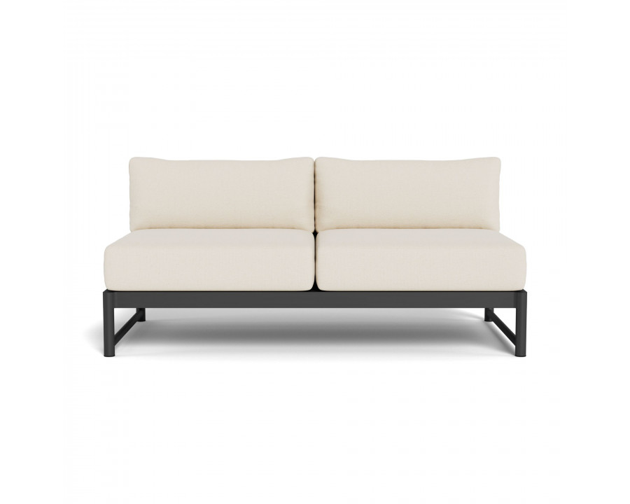 Harbour Breeze Xl 2 Seat Armless Sofa - Aluminum Asteroid, Siesta Ivory