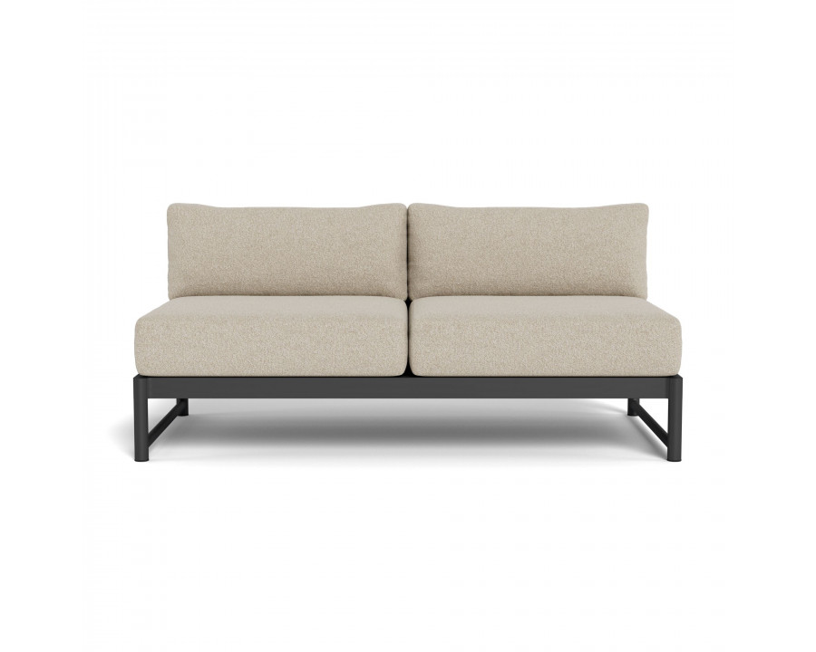 Harbour Breeze Xl 2 Seat Armless Sofa - Aluminum Asteroid, Siesta Taupe