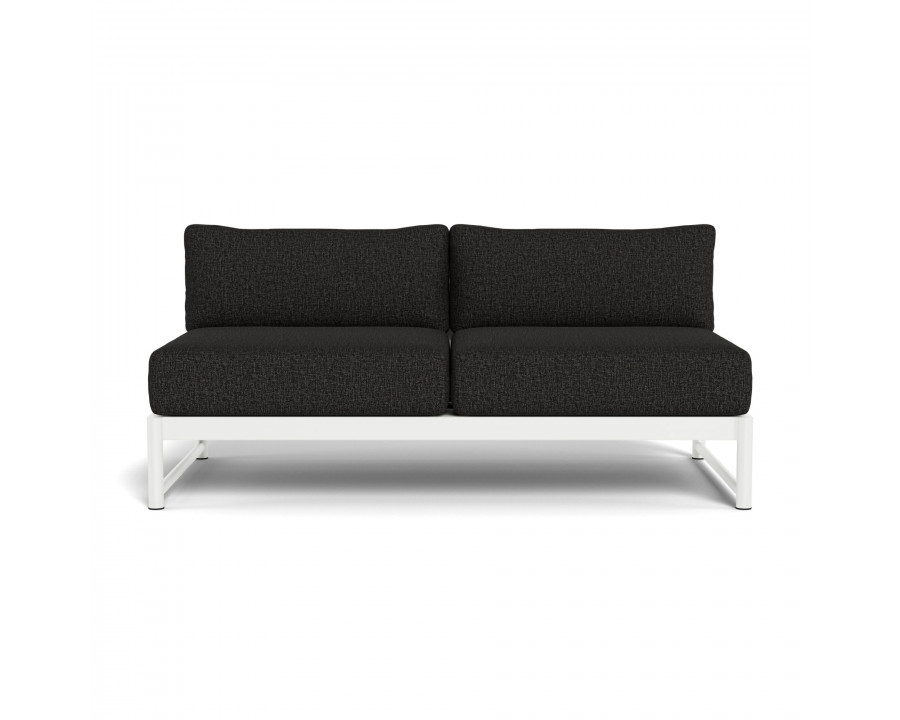 Harbour Breeze Xl 2 Seat Armless Sofa - Aluminum White, Copacabana Midnight