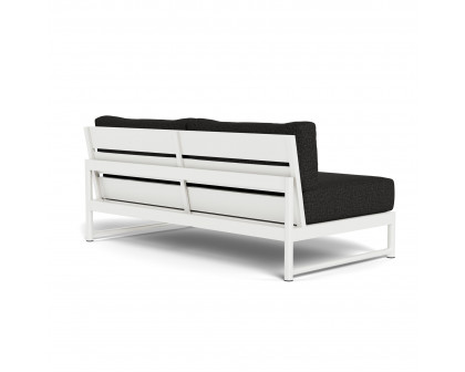 Harbour Breeze Xl 2 Seat Armless Sofa - Aluminum White, Copacabana Midnight