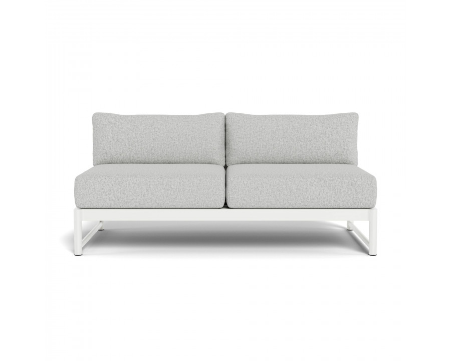 Harbour Breeze Xl 2 Seat Armless Sofa - Aluminum White, Copacabana Sand