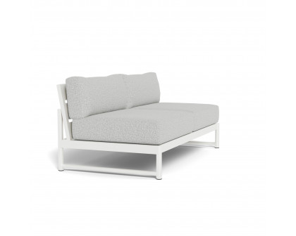 Harbour Breeze Xl 2 Seat Armless Sofa - Aluminum White, Copacabana Sand