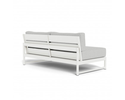 Harbour Breeze Xl 2 Seat Armless Sofa - Aluminum White, Copacabana Sand