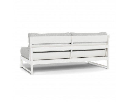 Harbour Breeze Xl 2 Seat Armless Sofa - Aluminum White, Copacabana Sand